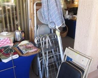 2-Folding Chairs, Patio Umbrella, Walkers, Step Stool & Ladder 