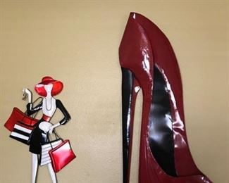 THIS SHOE IS A VERY LARGE WALL HANGING.