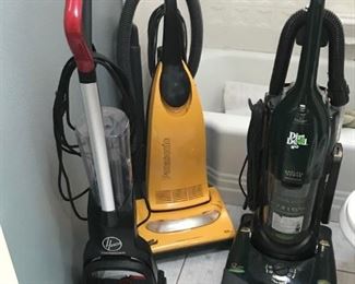 THREE TOP NOTCH VACUUM CLEANERS AND SCRUBBER