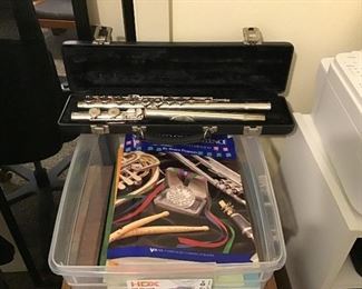 Flute with sheet music.