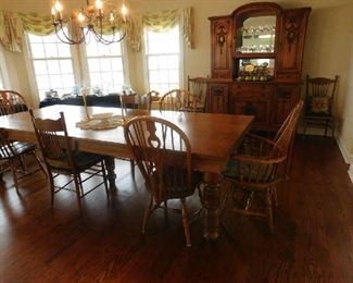 dining table and china cabinet (priced individually)