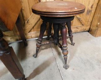 Antique piano stool