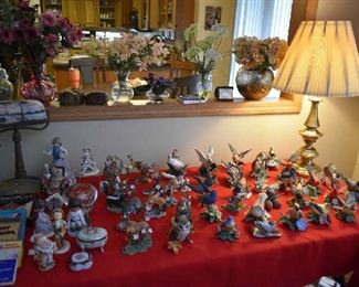 8MM FILMS, LLADRO, HUMMEL, GOEBEL, LENOX PORCELAIN ANIMALS/BIRDS, LAMPS