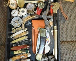 POCKET KNIVES, COMPASSES
