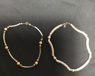 A .925 Silver 16 Necklace and a Sterling Silver 16 Necklace