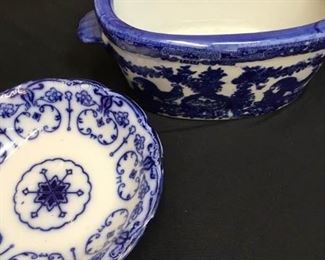 Flow Cobalt Blue China Bowl and Planter