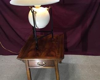 Hekman Table and Lamp