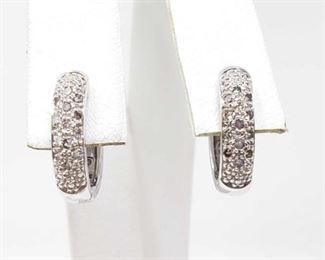 # 12 -14k White Gold Diamond Earrings, 3.7g
Weighs approx 3.7g