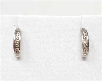 # 23 -Pair of 14k White Gold Diamond Earrings, 2.1g
Weight approx 2.1g