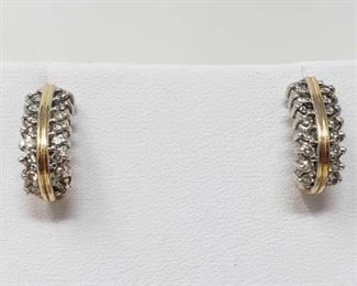 #108: Pair of 14k Diamond Earrings, 4g
Earrings weigh approx 4g