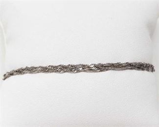 #215: 14k White Gold Bracelet, 2g
Weighs approx 2g, measures approx
