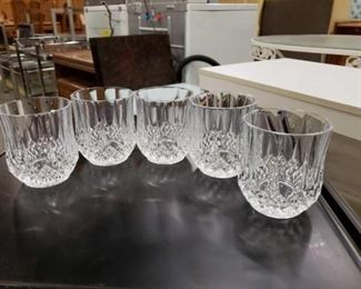 #1106: 6 Beauitful On The Rocks Crystal Whiskey Glasses 5
Measures 4 inches tall