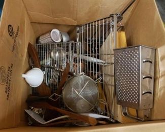 #1212: Assorted Flatware, Knife Sets, Salad Utensils, Strainers, And More
Assorted Flatware, Knife Sets, Salad Utensils, Strainers, And More