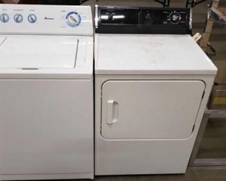 #1531: Amana Washer and Hotpoint Gas Dryer
Amana Washer Model NTW4600VQ1 and Hotpoint Gas Dryer Model DLL3680SBLWH