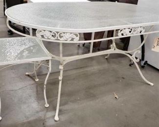 #1532: Metal with Glass Patio Table and Beverage Table
Metal with Glass Patio Table and Beverage Table