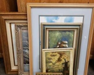 #1805: 6 Pieces of Framed Artwork
Measurements range from 10" x 12" to 34" x 45"