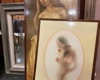 #1807: 3 Pieces of Artwork
Measurements range 17" x 13" to 25" x 13"