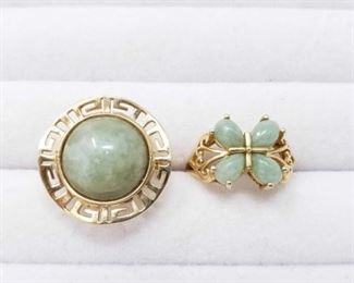 #58: Two 14k Gold Rings, 8.1g
Weighs approx 8.1g, sizes 5 and 8