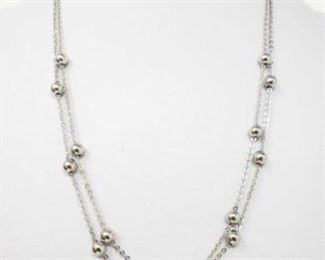 #107: 14k White Gold Necklace, 3.6g
Weighs approx 3.6g, measures approx 17"-19"