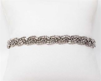 #9: 14k White Gold Bracelet, 8.6g
Weighs approx 8.6g, measures approx 7.5g"