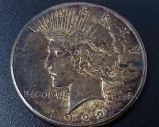#252: 1922 Silver Peace Dollar, San Francisco Mint
San Francisco Mint