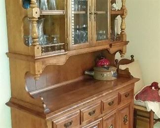 Two piece china cabinet 
