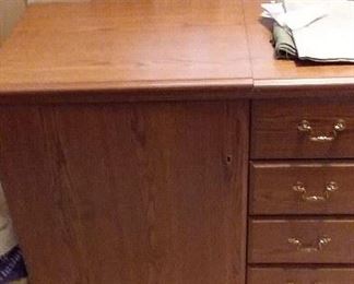 sewing cabinet desk folded shut 