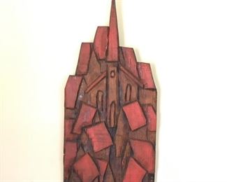 007A Gaugy Church and Houses Wood Carving https://ctbids.com/#!/description/share/159934