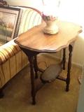 antique turtle top table