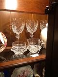 Waterford wine and water glasses $60.00 a stem 30 years old