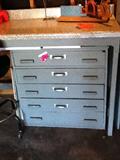 Great work station with tool box counter top and wall part