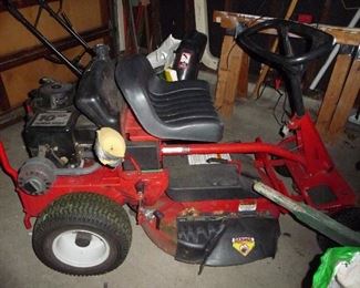 side view of mower
