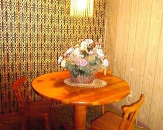 small wood dinette