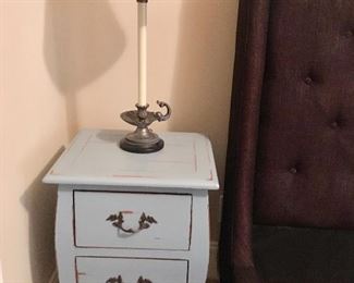 Pair of matching light blue nightstands by Bramble