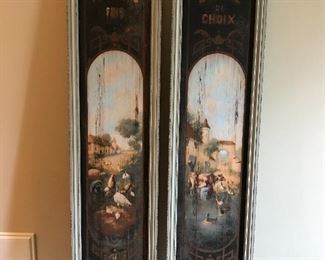 pair of 6’ tall painted panels