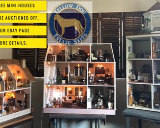 3 special dollhouses packed with very detailed handiwork. These will be sold to highest bidder.