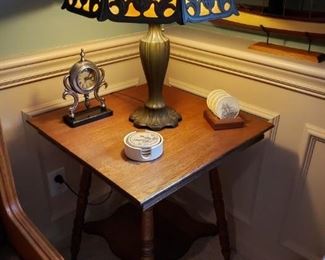 ANTIQUE LAMP SIGNED MILLER