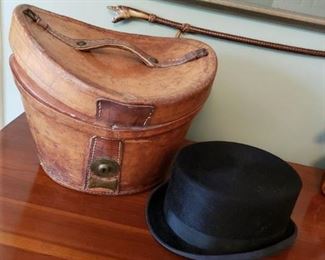 ANTIQUE HATBOX, RIDING HAT