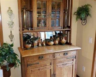 ANTIQUE ARTS AND CRAFTS HUTCH
