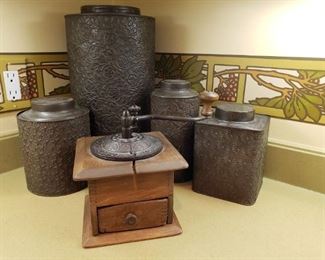ANTIQUE GROCERY CONTAINERS