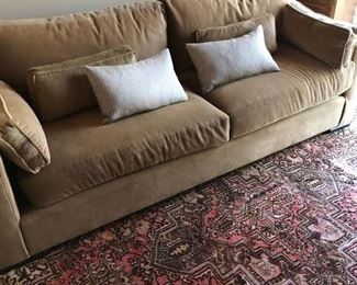 like new neutral sofa Kravet sofa with mohair fabric 