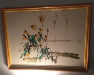 Painting framed at D H Holmes