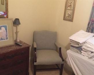 One of a pair recently reupholstered
