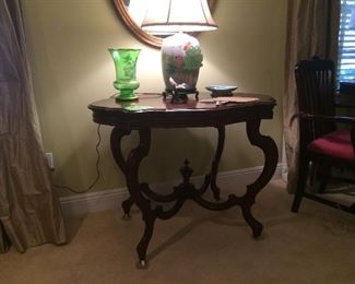 Turtle topped parlor table