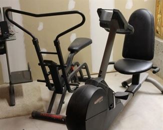 Exercise equipment recumbent bicycle and full body upright rower!