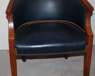 Stately leather club chair!