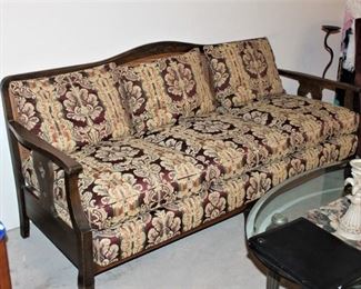 Vintage antique sofa with scrolling!  Quite nice.