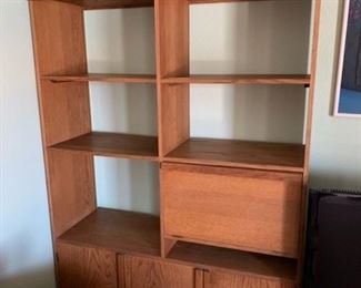 Oak Shelving unit.   1 of 2 sides