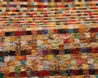POSTAGE STAMP QUILT WITH 4800 1 INCH SQUARES 