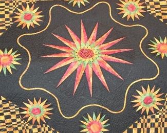 QUILT WITH BEADWORK 